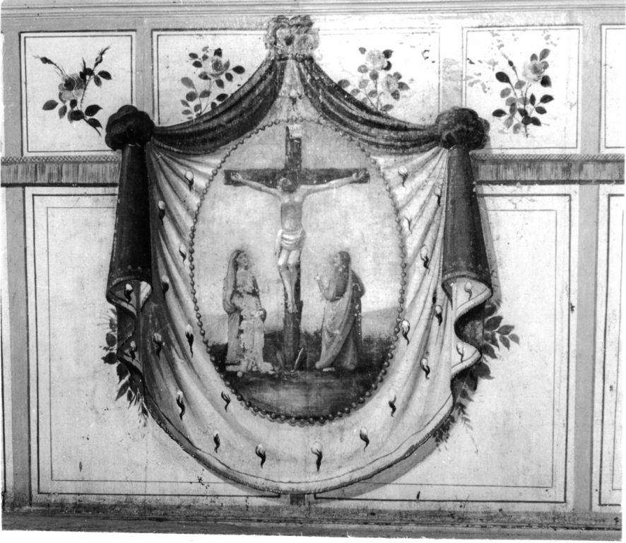 crocifissione di Cristo con la Madonna e santi (paliotto) - ambito laziale (fine/inizio secc. XVIII/ XIX)