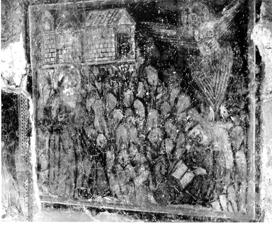 San Francesco d'Assisi riceve le stimmate (dipinto, complesso decorativo) - ambito laziale (seconda metà sec. XIII)