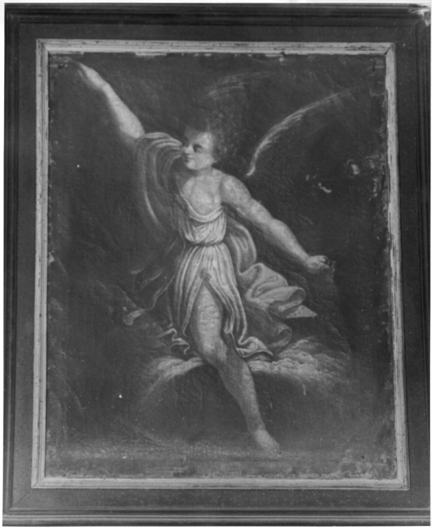 angelo annunciante (dipinto, pendant) - ambito laziale (fine sec. XVII)