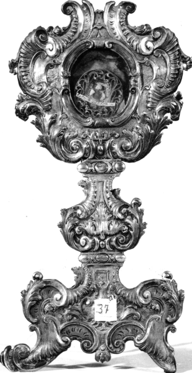 reliquiario - a ostensorio, coppia di Abbrugia Francesco (sec. XVIII)