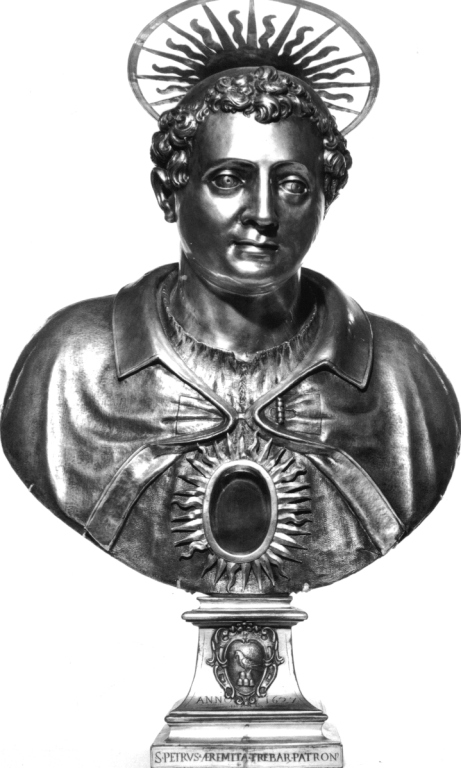 San Pietro eremita (reliquiario - a busto) - ambito napoletano (sec. XVII)