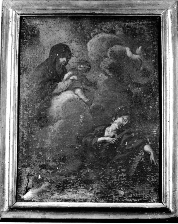 apparizione della Madonna a San Pietro eremita (dipinto) - ambito laziale (sec. XVII)