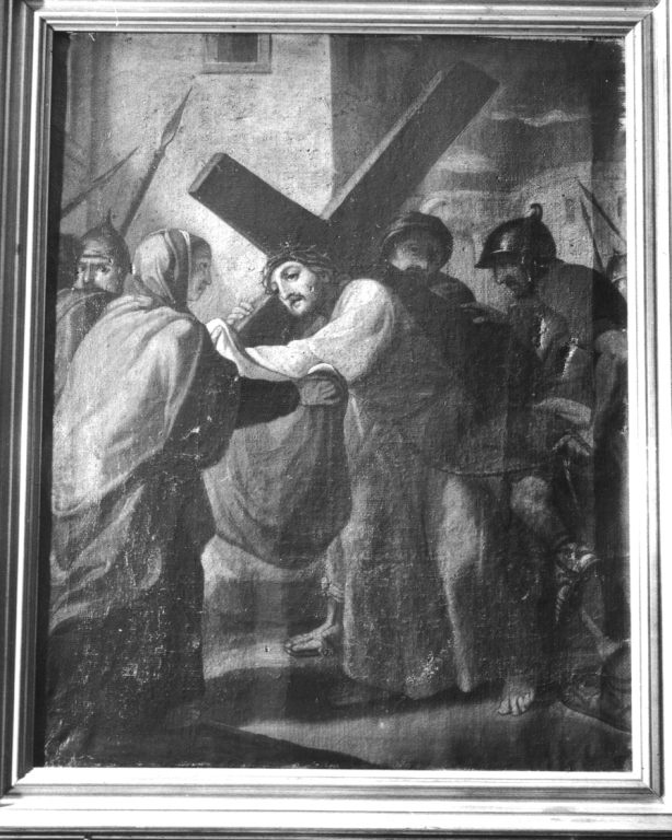 stazione VI: Gesù asciugato dalla Veronica (Via Crucis, ciclo) - ambito laziale (sec. XIX)