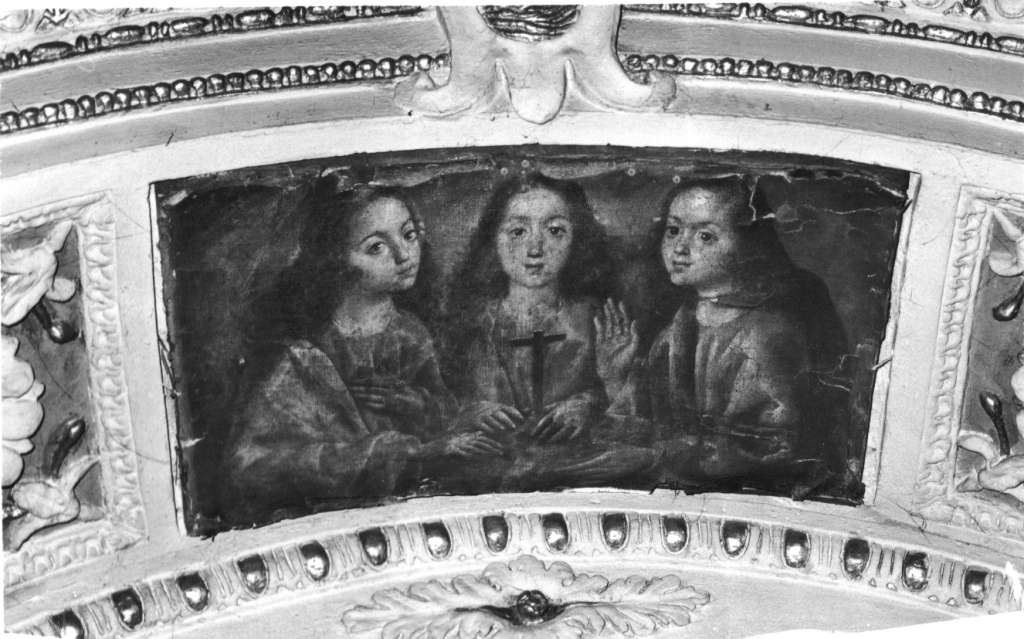 tre giovani sante (dipinto, complesso decorativo) - ambito laziale (sec. XVII)