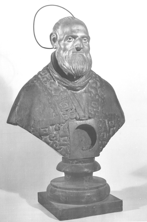 santo vescovo (reliquiario - a busto) - ambito arabo-siciliano (sec. XIX)
