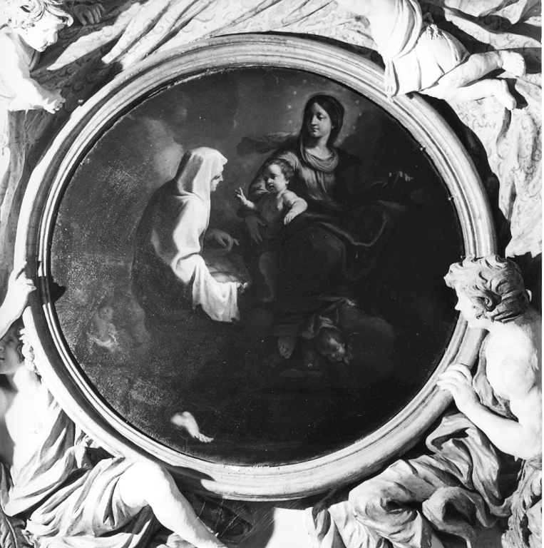 Madonna con Bambino e Santa (dipinto) - ambito romano (seconda metà sec. XVII)