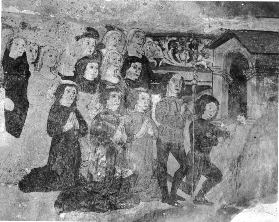processione del popolo di Trevi nel Lazio (dipinto, ciclo) di Desiderio da Subiaco (sec. XV)