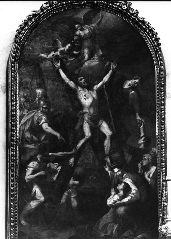 crocifissione di Sant'Andrea (dipinto) di Muratori Domenico Maria (attribuito) (sec. XVIII)