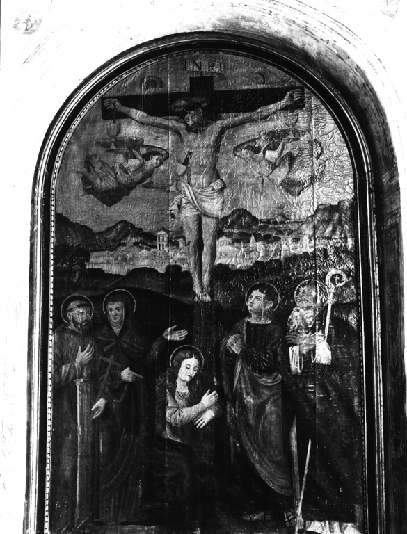 crocifissione di Cristo (dipinto) - ambito viterbese (inizio sec. XVI)
