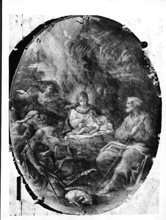 natività di Gesù (dipinto) di Cades Giuseppe (attribuito) (sec. XVIII)