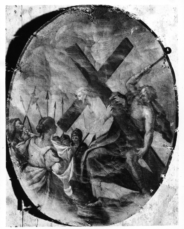 salita di Cristo al monte Calvario (dipinto) di Cades Giuseppe (attribuito) (sec. XVIII)
