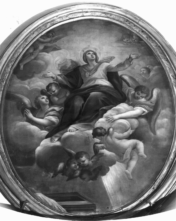 Madonna Assunta con angeli (dipinto) - ambito laziale (metà sec. XIX)