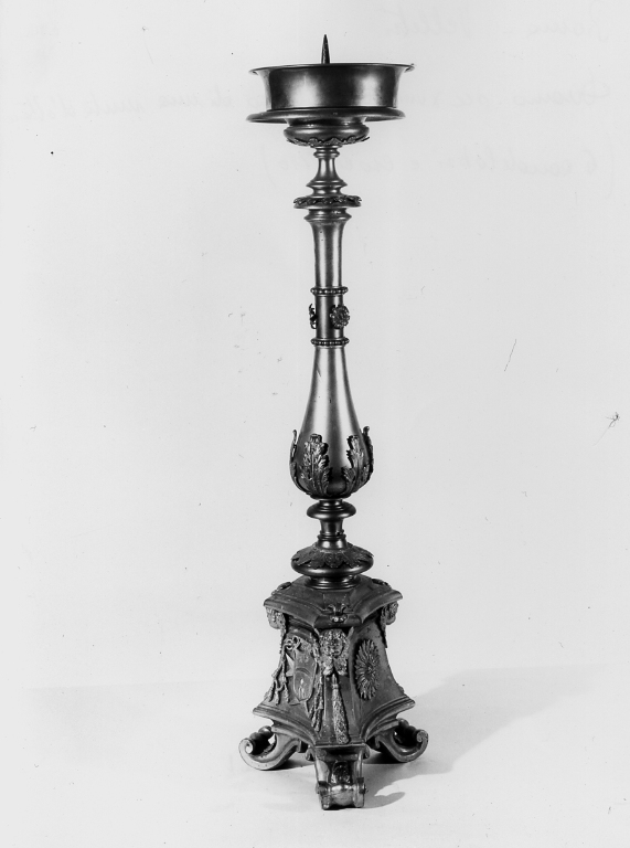candeliere d'altare, serie - bottega laziale (secc. XVIII/ XIX)