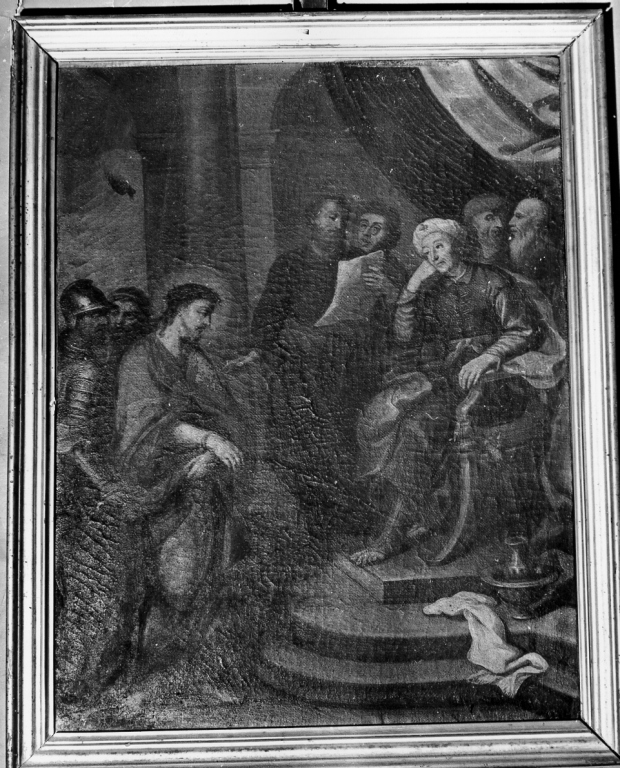 stazione I: Gesù condannato a morte (dipinto) - ambito laziale (sec. XVIII)