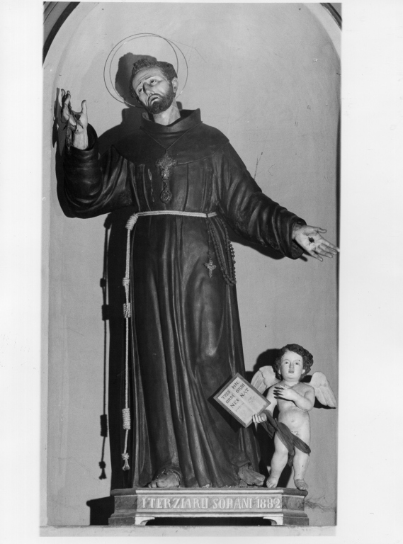 San Francesco d'Assisi (statua) - ambito laziale (sec. XIX)