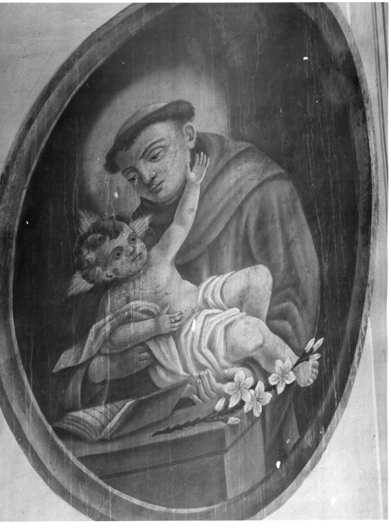 Sant'Antonio da Padova con il bambino (dipinto) - ambito laziale (sec. XIX)
