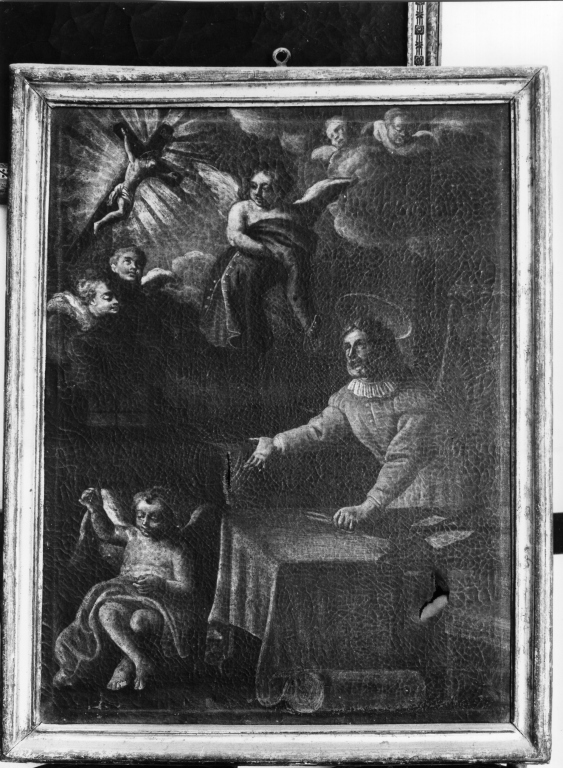 Apparizione della Croce a un santo (dipinto) - ambito laziale (inizio sec. XIX)