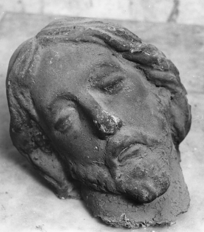 testa di Cristo (scultura, frammento) - bottega laziale (sec. XVII)
