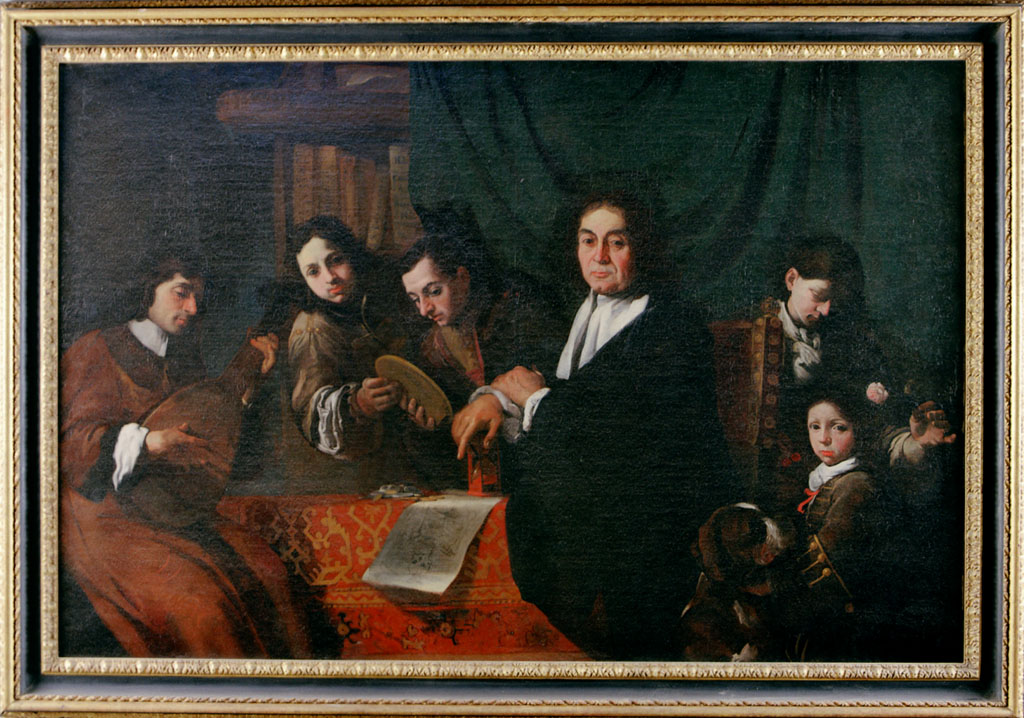 ritratto della marchesa Veralli e di cinque suoi figli (dipinto) di Keilau Eberard detto Monsù Bernardo (sec. XVII)