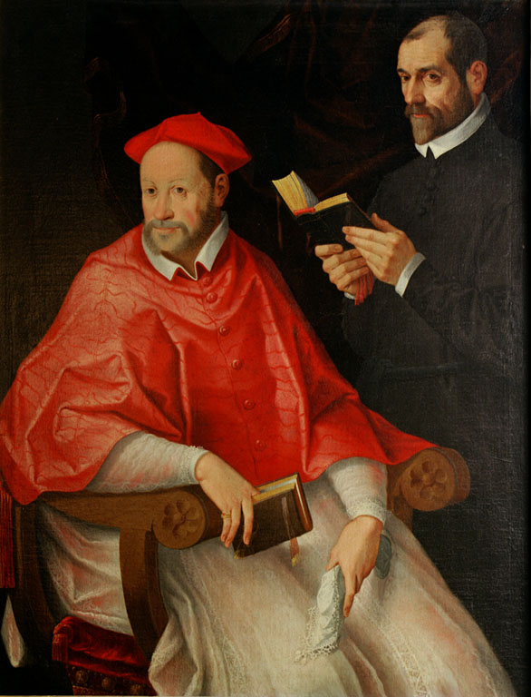 ritratto del cardinale Nicolò Caetani e di un prelato (dipinto) di Cesi Bartolomeo (sec. XVI)