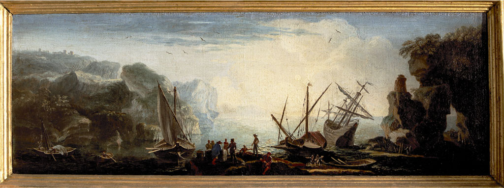 paesaggio marino (dipinto) di Manglard Adrien (cerchia) (secc. XVII/ XVIII)