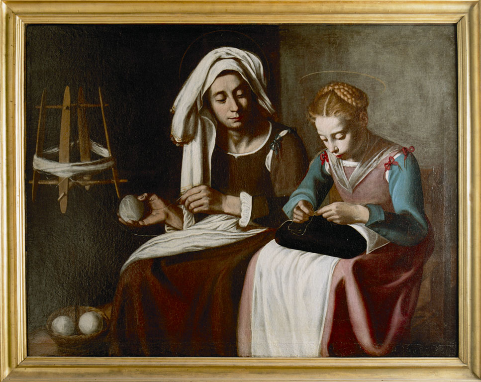 Maria Vergine bambina e Sant'Anna (dipinto) - ambito romano (inizio sec. XVII)