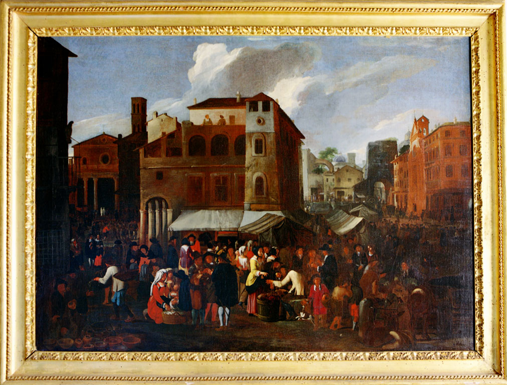 Un mercato (dipinto) di Reuter Willen (sec. XVII)