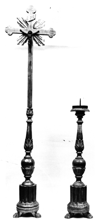croce d'altare, elemento d'insieme - ambito laziale (sec. XIX)