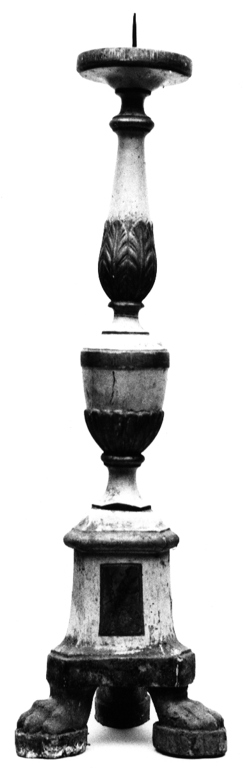 candeliere d'altare, elemento d'insieme - ambito laziale (sec. XIX)