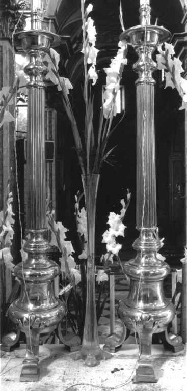 candeliere d'altare - ambito laziale (fine/inizio secc. XIX/ XX)