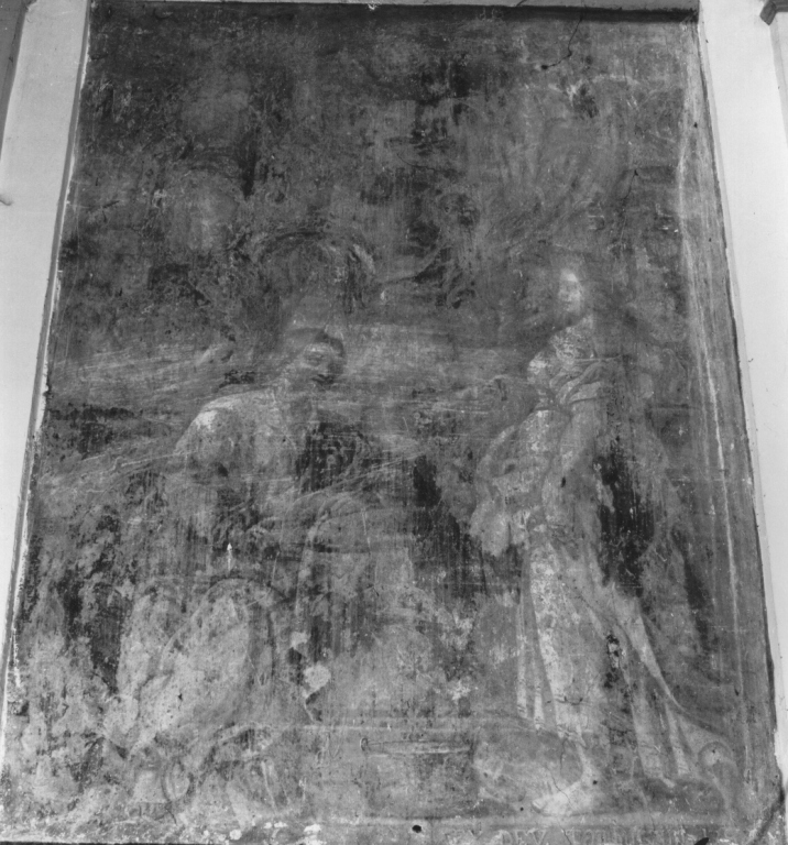 Cristo e la samaritana al pozzo (dipinto) - ambito laziale (sec. XVIII)