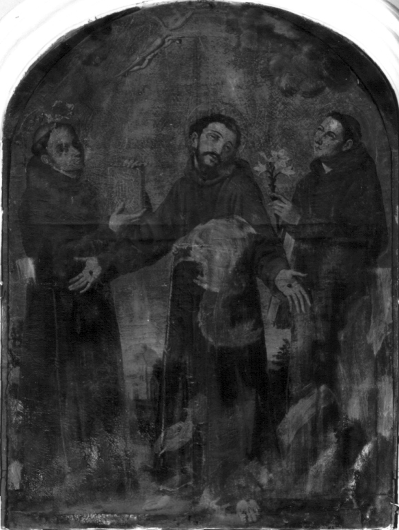 San Francesco d'Assisi e santi (dipinto) - ambito romano (sec. XVII)