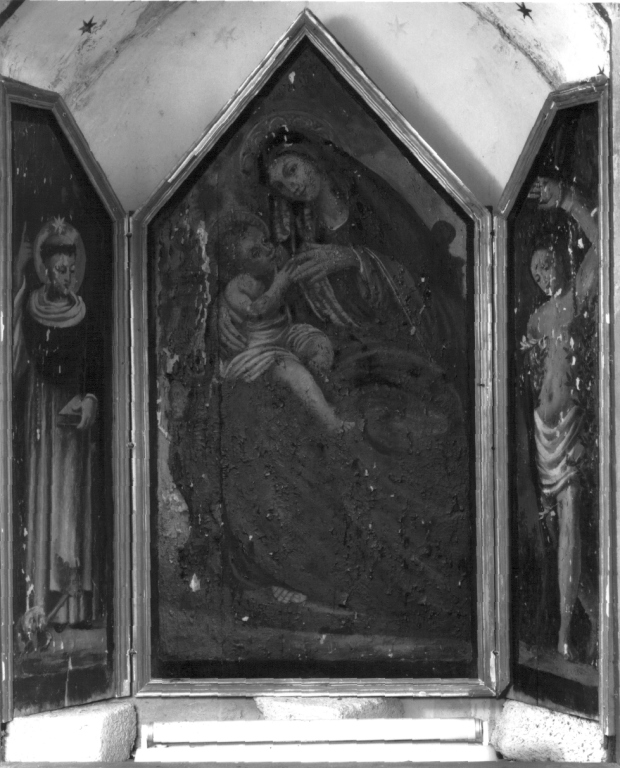 Madonna del Latte (scomparto di trittico) - ambito Italia centrale (sec. XVI)