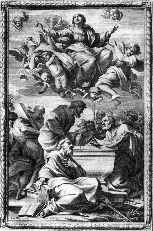 assunzione della Madonna (stampa) di Vallet Guillame, Miel Jan (sec. XVII)