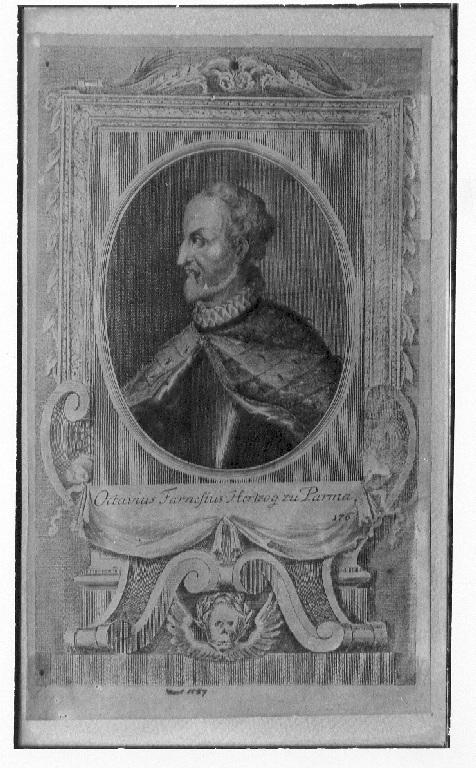 Ritratto di Ottavio Farnese, ritratto d'uomo (stampa) - ambito viterbese (sec. XVI)