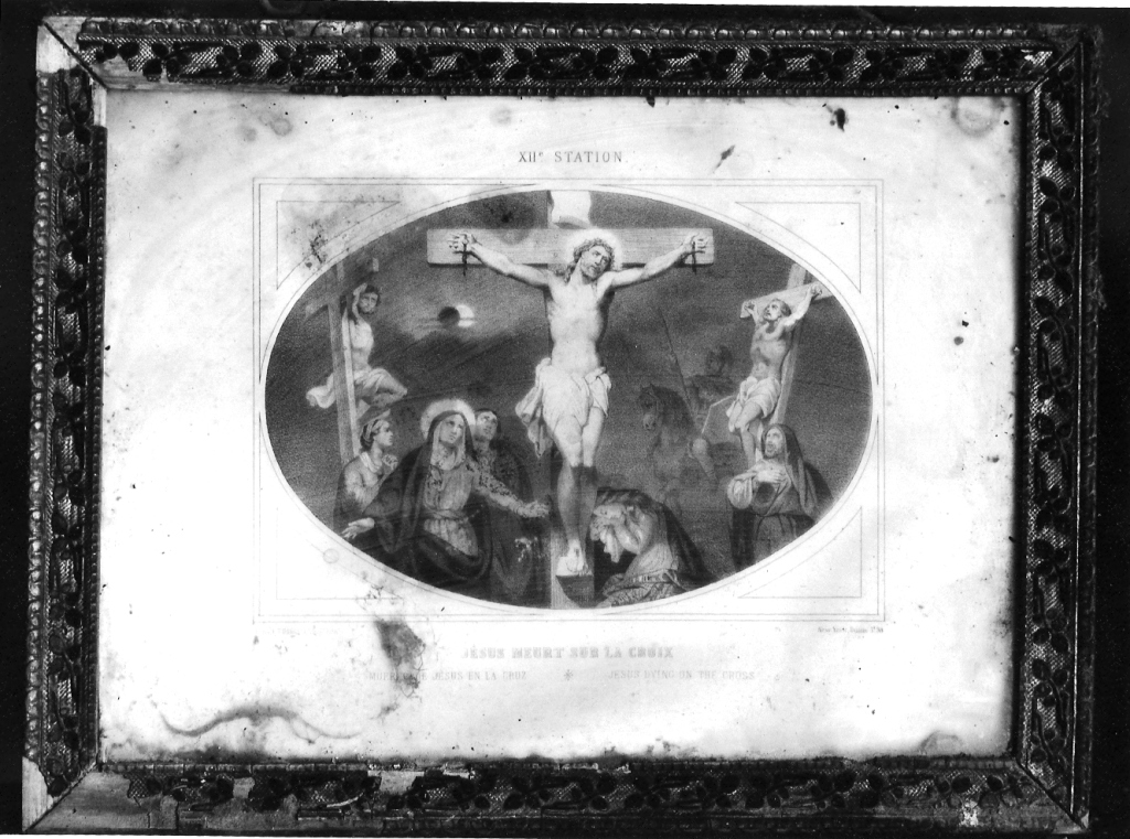 stazione XII: Gesù innalzato e morto in croce (stampa, serie) - ambito italiano (inizio sec. XX)