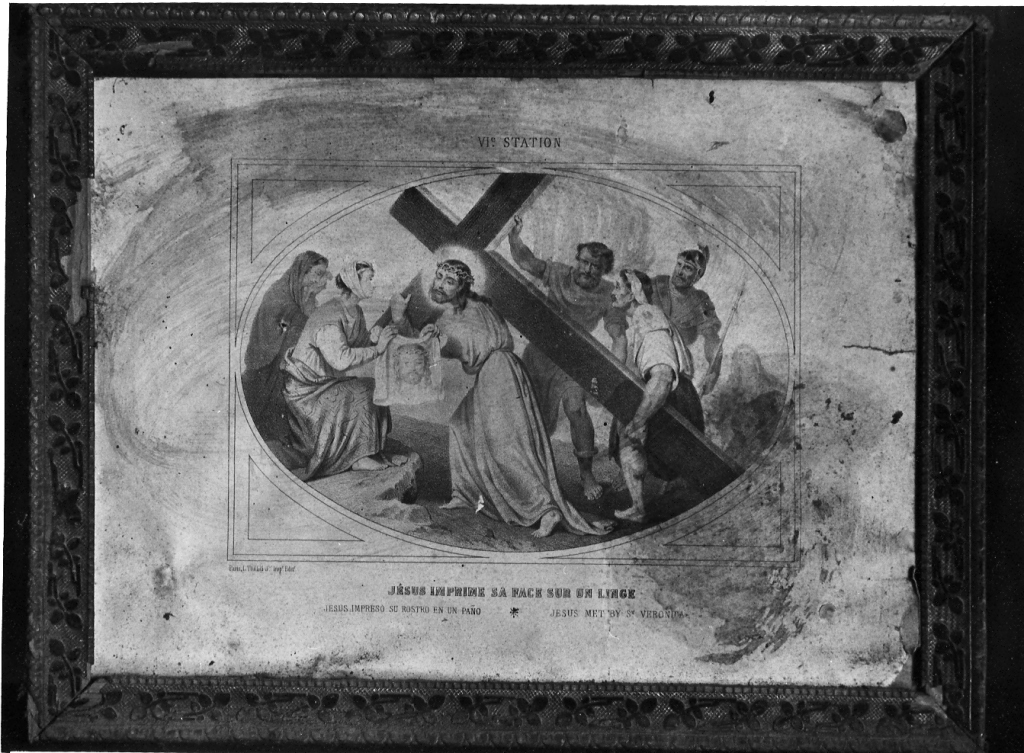 stazione VI: Gesù asciugato dalla Veronica (stampa, serie) - ambito italiano (inizio sec. XX)