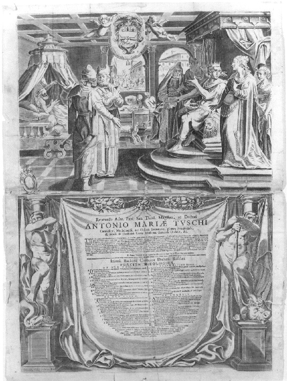 Figure allegoriche (stampa smarginata, stampa composita) di Fontana Domenico Maria (seconda metà sec. XVII)