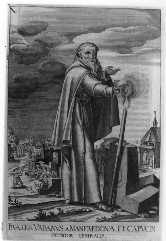 frate Urbano da Manfredonia (stampa) di Schott Johann, Loffler Johann Eckhard, Loffler Heinrich (sec. XVII)