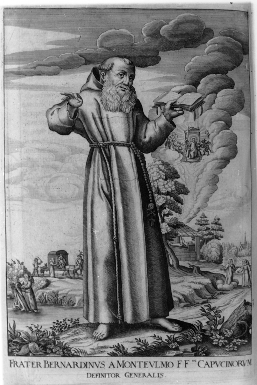 frate Bernardino da Monte dell'Olmo (stampa) di Schott Johann, Loffler Johann Eckhard, Loffler Heinrich (sec. XVII)