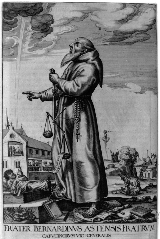frate Bernardino d'Asti (stampa) di Loffler Heinrich, Schott Johann, Loffler Johann Eckhard (sec. XVII)