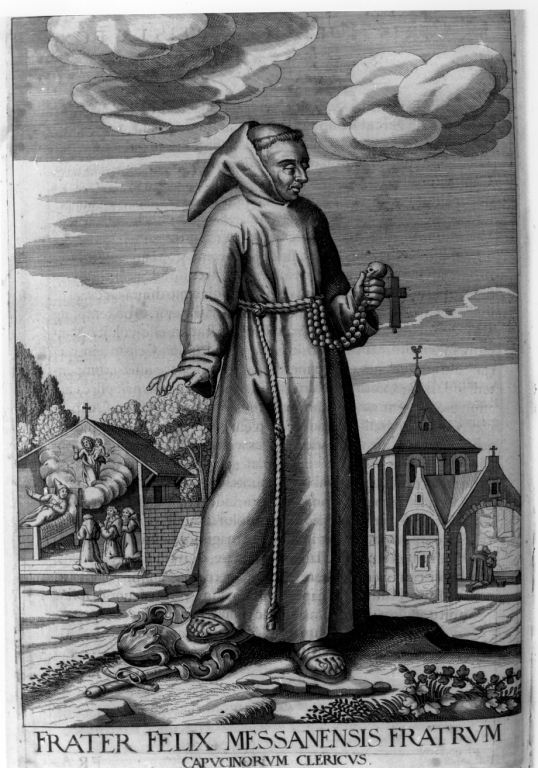 frate Felice da Messina (stampa) di Loffler Johann Eckhard, Loffler Heinrich, Schott Johann (sec. XVII)