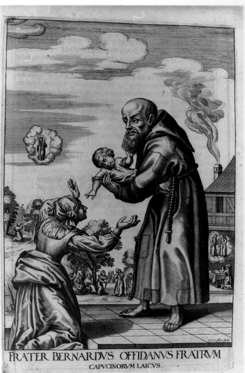 frate Bernardo da Offida (stampa) di Loffler Heinrich, Schott Johann (sec. XVII)