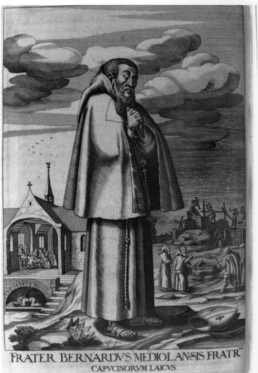 frate Bernardo da Milano (stampa) di Loffler Johann Eckhard, Loffler Heinrich, Schott Johann (sec. XVII)