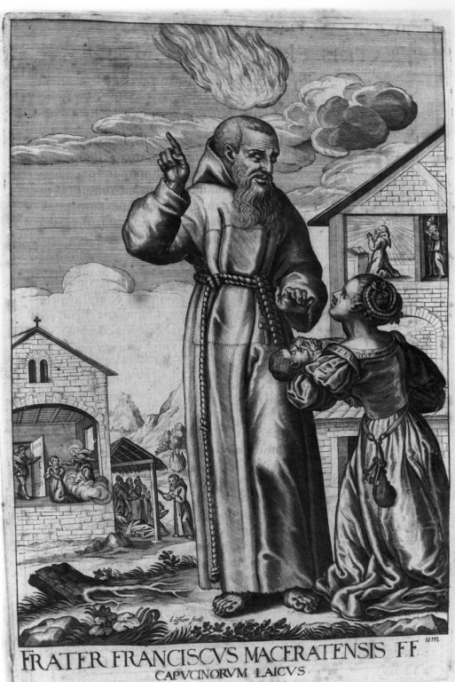 frate Francesco da Macerata (stampa) di Loffler Johann Eckhard, Loffler Heinrich, Schott Johann (sec. XVII)