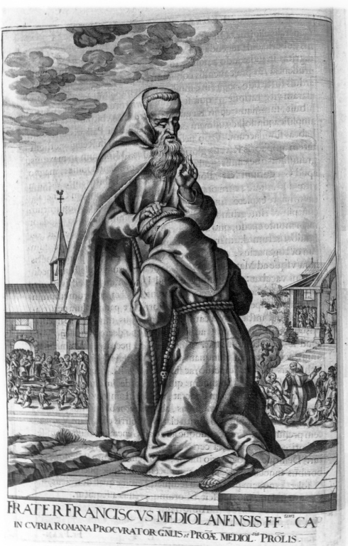 frate Francesco da Milano (stampa) di Loffler Johann Eckhard, Loffler Heinrich, Schott Johann (sec. XVII)