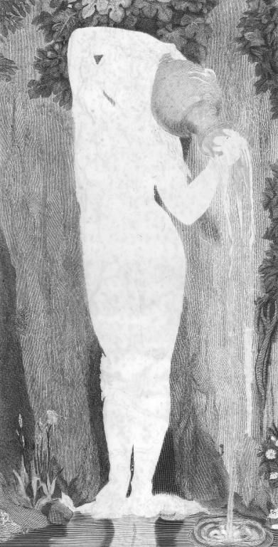 La sorgente, figura femminile nuda (stampa) di Calamatta Luigi (sec. XIX)