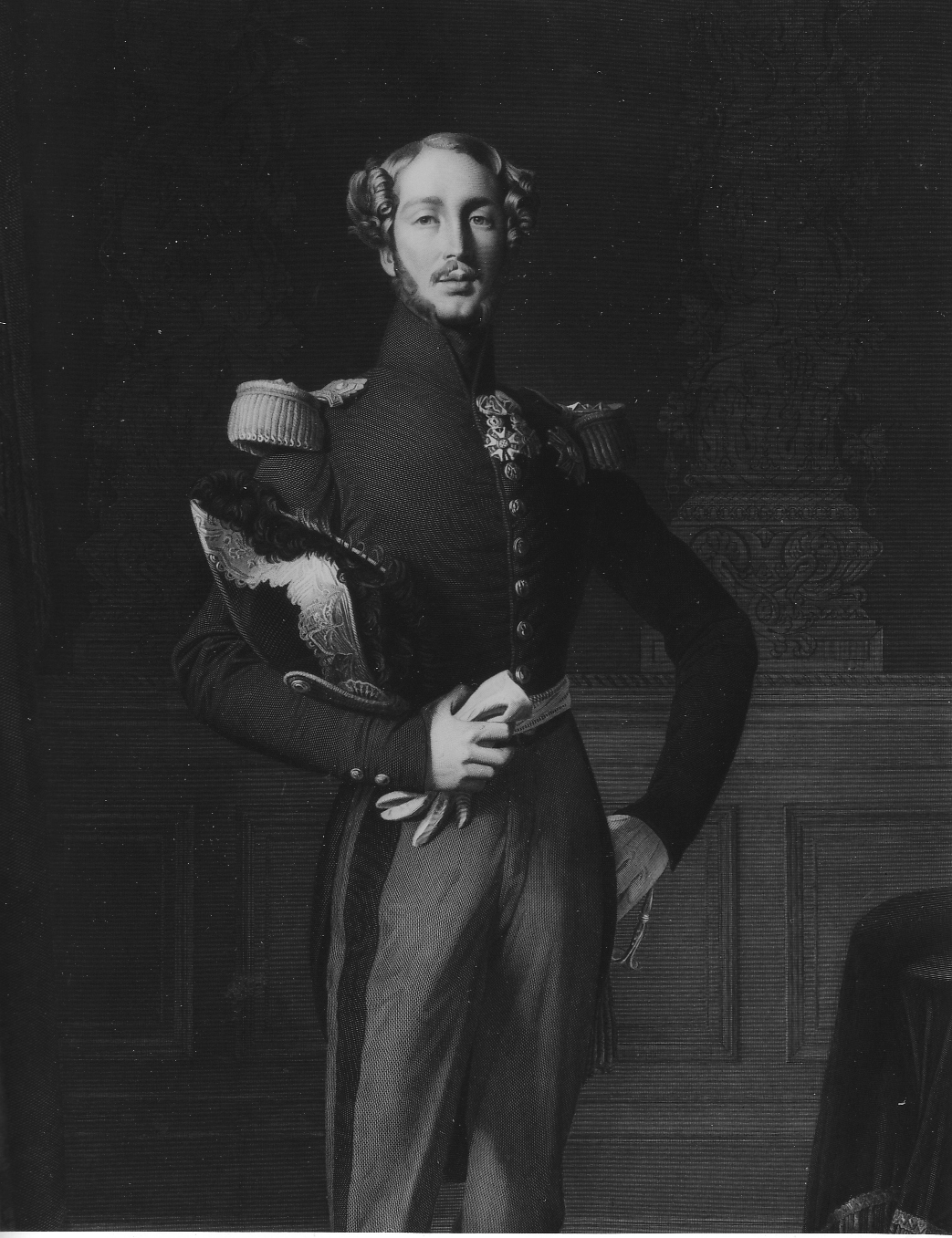 ritratto del duca d'Orléans (stampa) di Calamatta Luigi (sec. XIX)