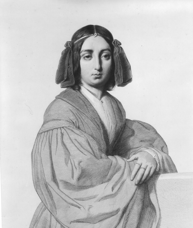 ritratto di George Sand (stampa) di Calamatta Luigi (sec. XIX)