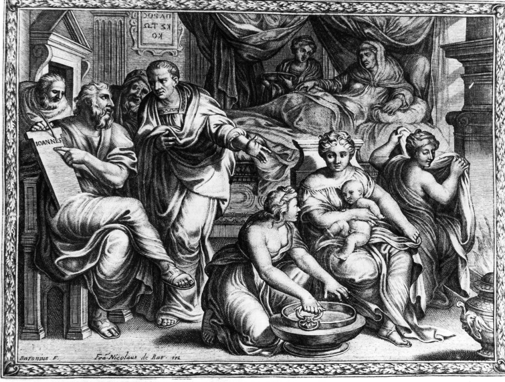 San Paolo e San Pietro in carcere (stampa) di Picart Etienne, Ferri Ciro (sec. XVII)